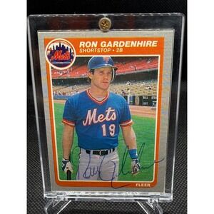 Ron Gardenhire Signed 1985 Fleer New York Mets Autographed Card COA SC205